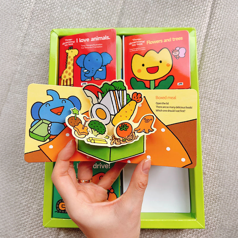 【100000 WHYS】Three-dimensional toy book: So delicious、Flowers and trees、Let's drive!、Little bug、I love animals、In the sea
