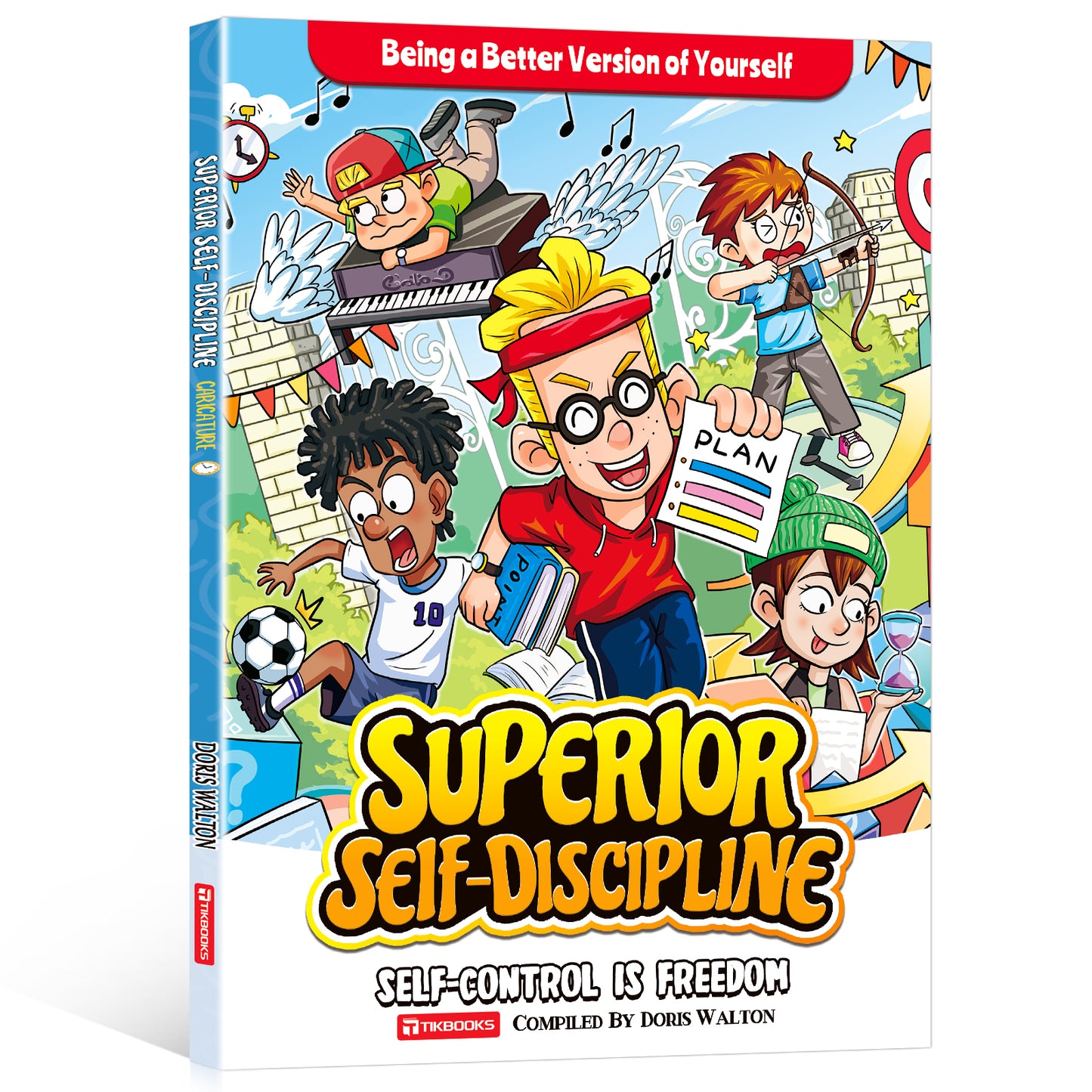 【TIKBOOKS】Comic fun white control ability enlightenment book.Comic Fun self-control children’s enlightenment book to improve self-control to achieve self-growth Paperback – Picture Book, May 27, 2025