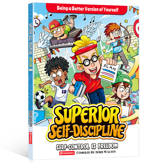【TIKBOOKS】Comic fun white control ability enlightenment book.Comic Fun self-control children’s enlightenment book to improve self-control to achieve self-growth Paperback – Picture Book, May 27, 2025