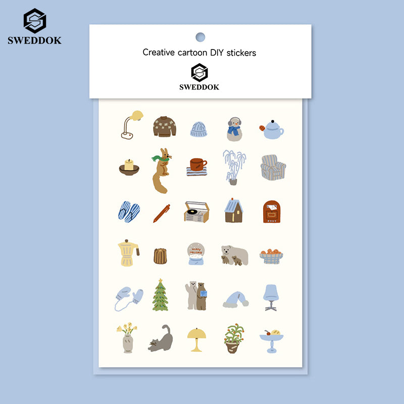 【sweddok】Sticker stationery for children-blue