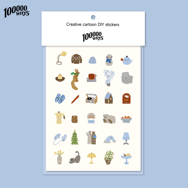【100000 WHYS】Creative cartoon DIY stickers