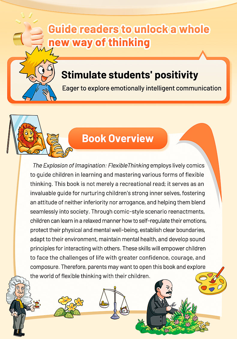 【TIKBOOKS】Entertaining Comics An introductory Book on Flexible Thinking Children can understand,learn, and apply skillfully