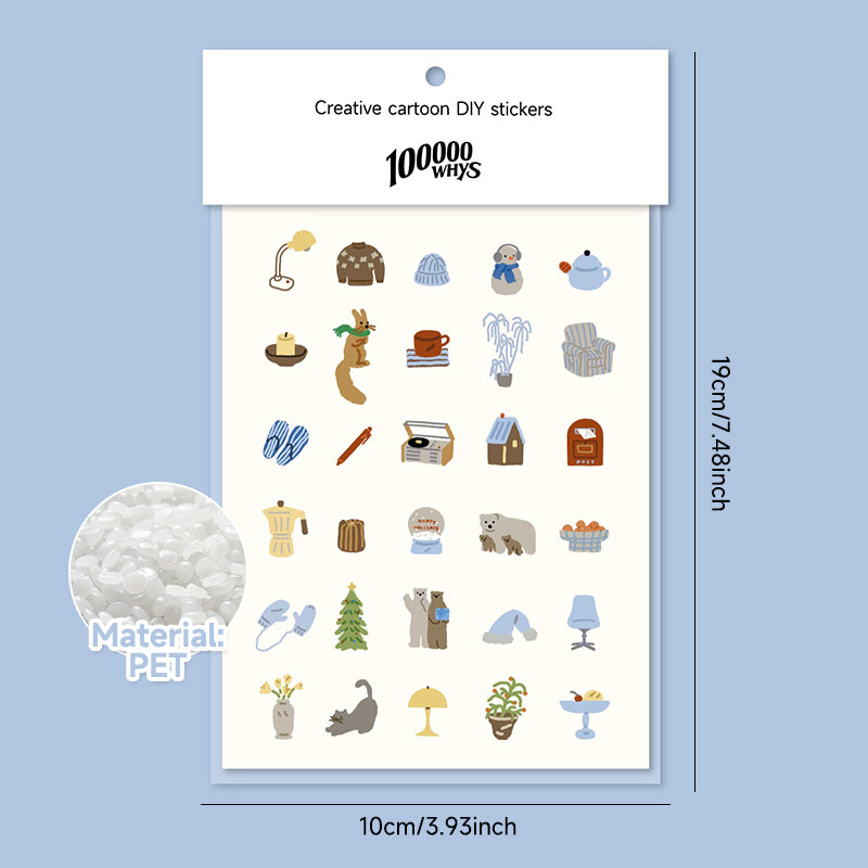 【100000 WHYS】Creative cartoon DIY stickers