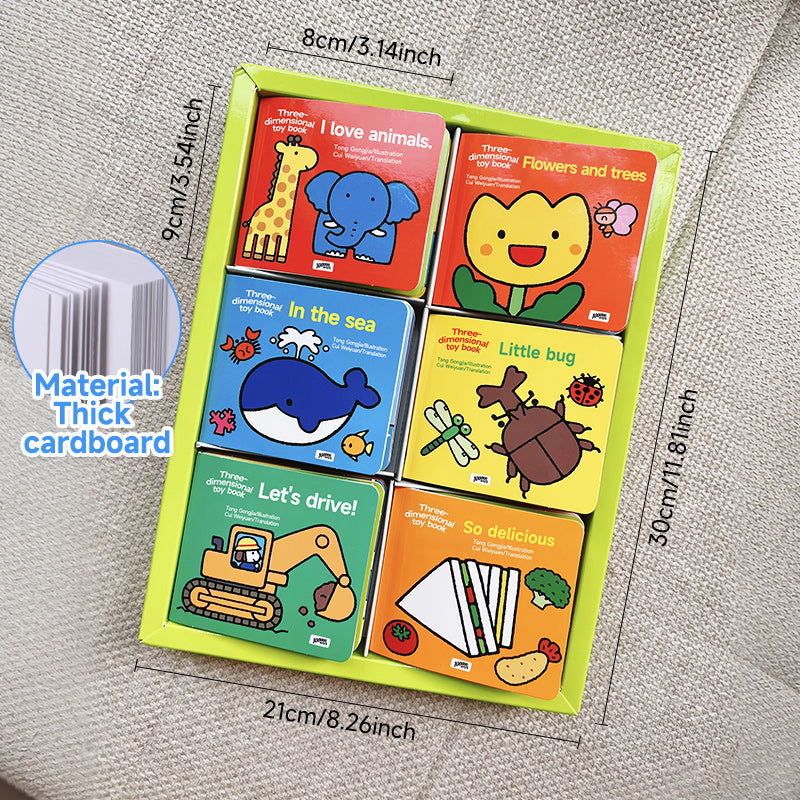 【100000 WHYS】Three-dimensional toy book： So delicious、Flowers and trees、Let's drive!、Little bug、I love animals、In the sea