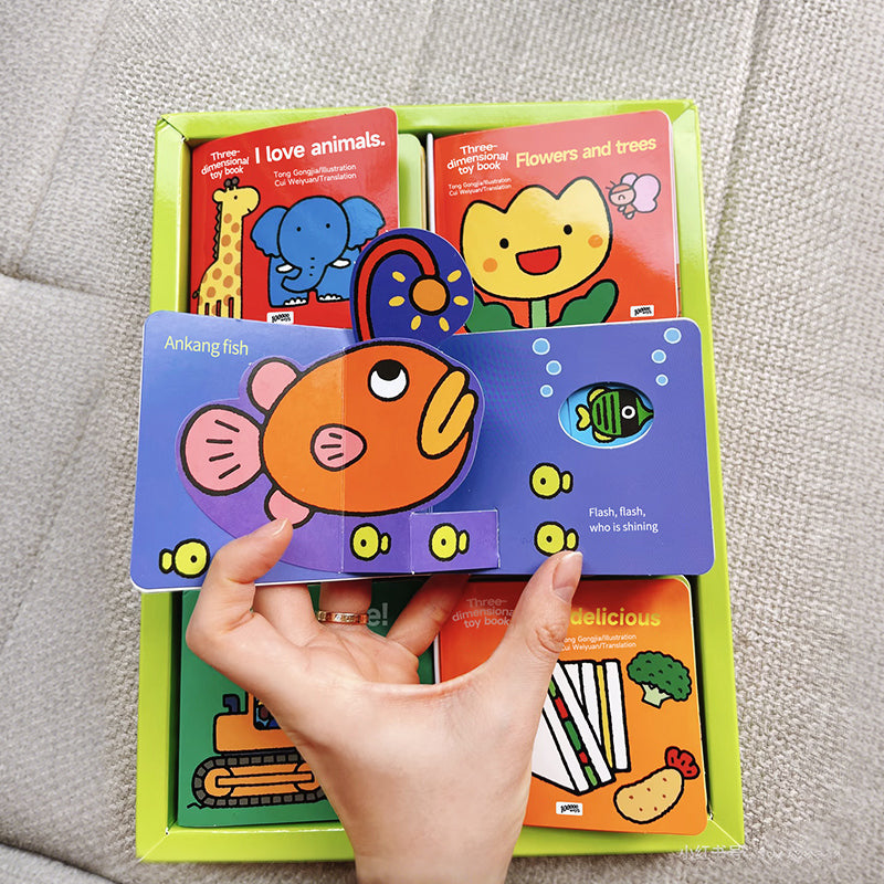 【100000 WHYS】Three-dimensional toy book： So delicious、Flowers and trees、Let's drive!、Little bug、I love animals、In the sea