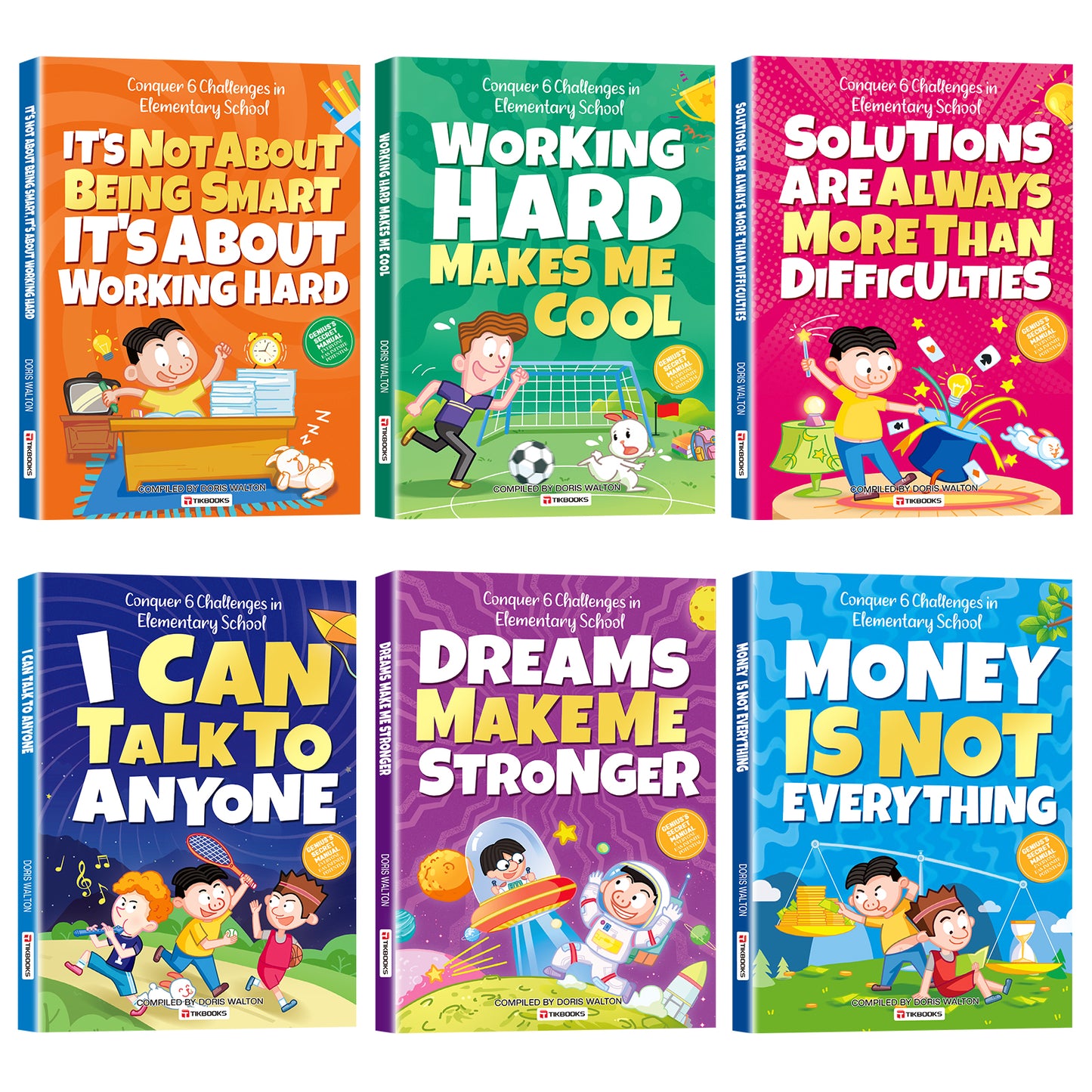 【TIKBOOKS】Brave six levels, overcome six challenges, and become a top student. Study hard and work hard makes me cool Paperback – Picture Book, May 27, 2025 by Doris Walton (Author)