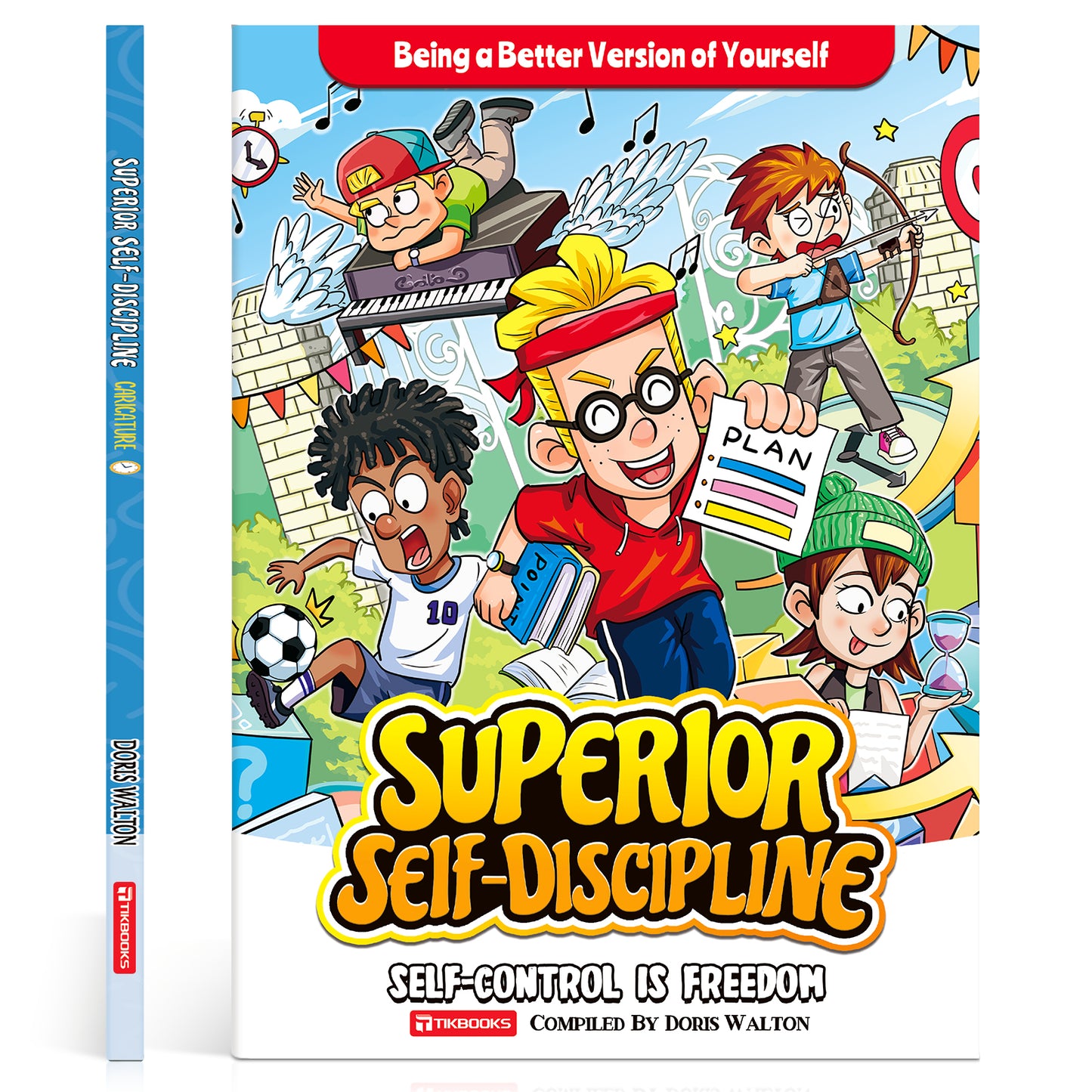【TIKBOOKS】Comic fun white control ability enlightenment book.Comic Fun self-control children’s enlightenment book to improve self-control to achieve self-growth Paperback – Picture Book, May 27, 2025