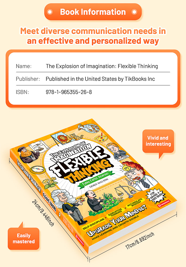 【TIKBOOKS】Entertaining Comics An introductory Book on Flexible Thinking Children can understand,learn, and apply skillfully