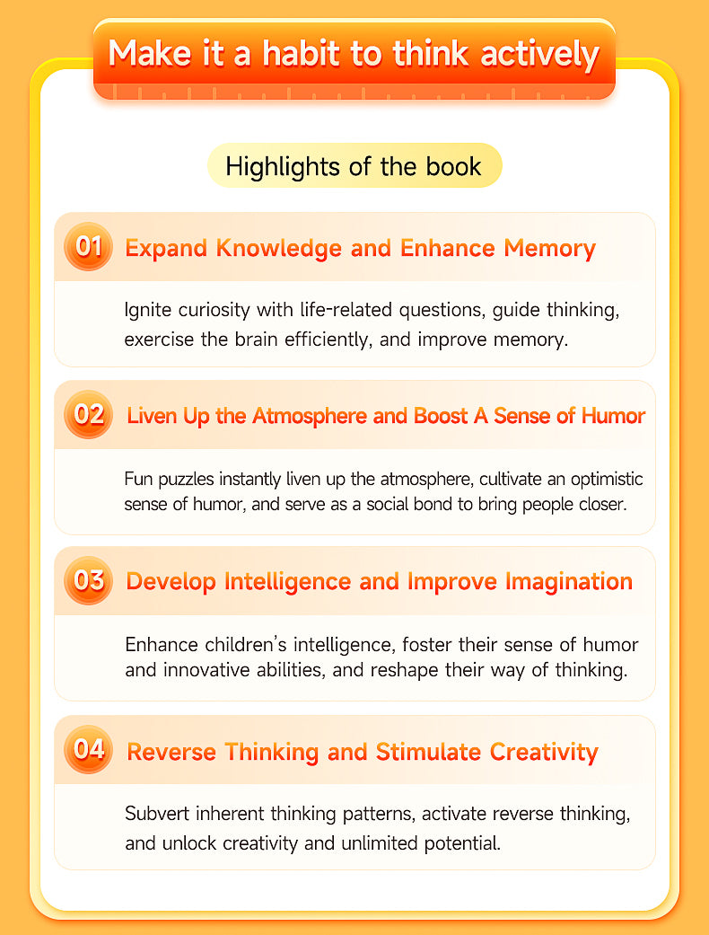 【TIKBOOKS】A collection of brain teasers and riddles for children, a fun and educational book to exercise the mind.