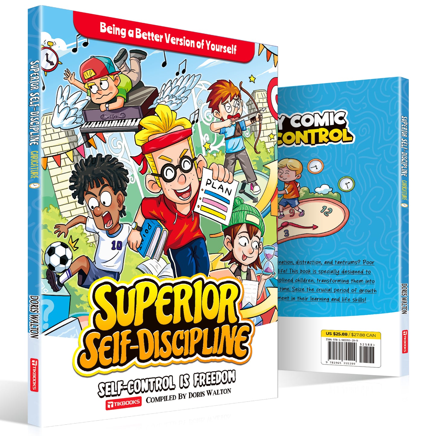 【TIKBOOKS】Comic fun white control ability enlightenment book.Comic Fun self-control children’s enlightenment book to improve self-control to achieve self-growth Paperback – Picture Book, May 27, 2025