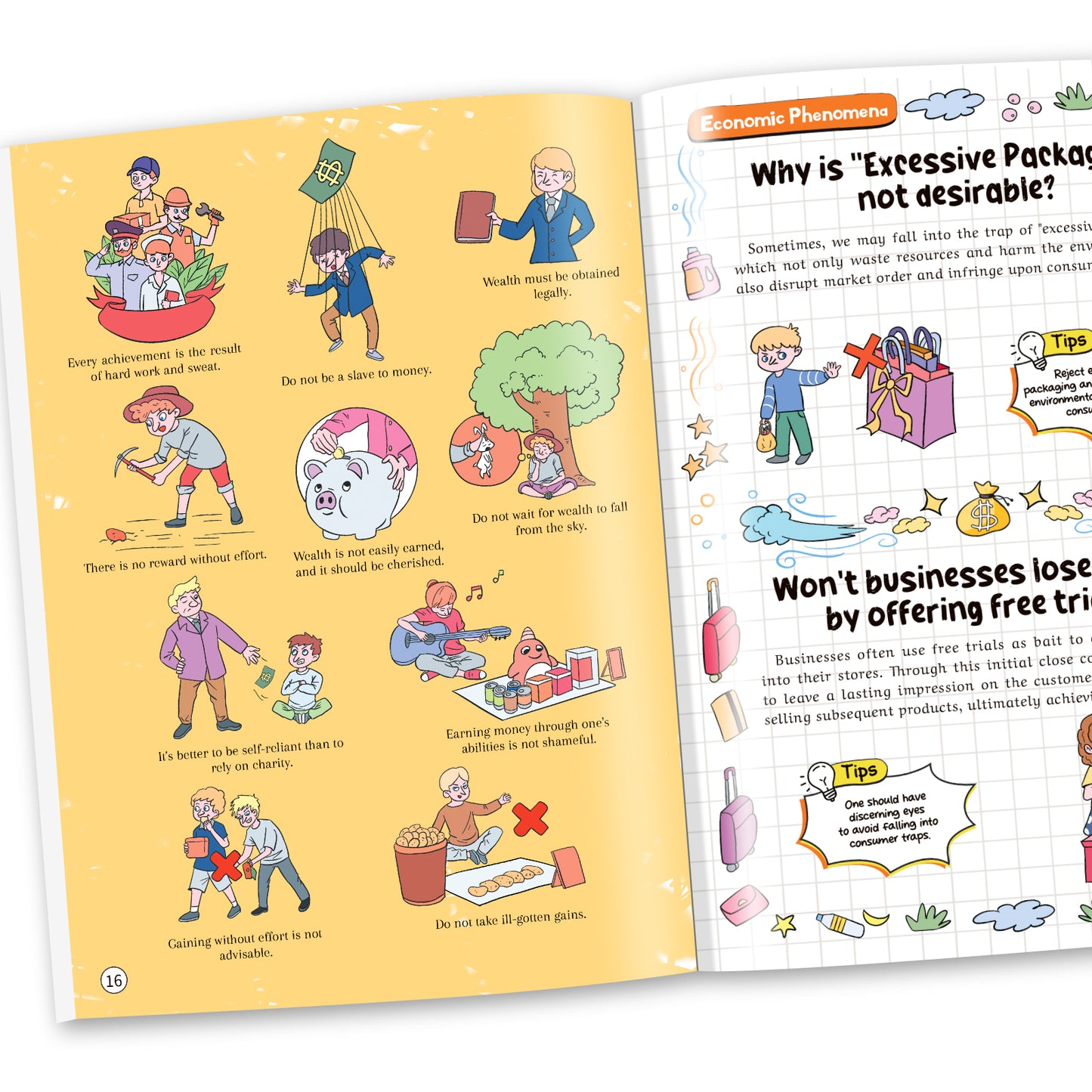 【TIKBOOKS】Comic Economics for Kids Wealth Knowledge Books for Kids Money Thinking Cultivation Comic Version Paperback – Picture Book, May 27, 2025