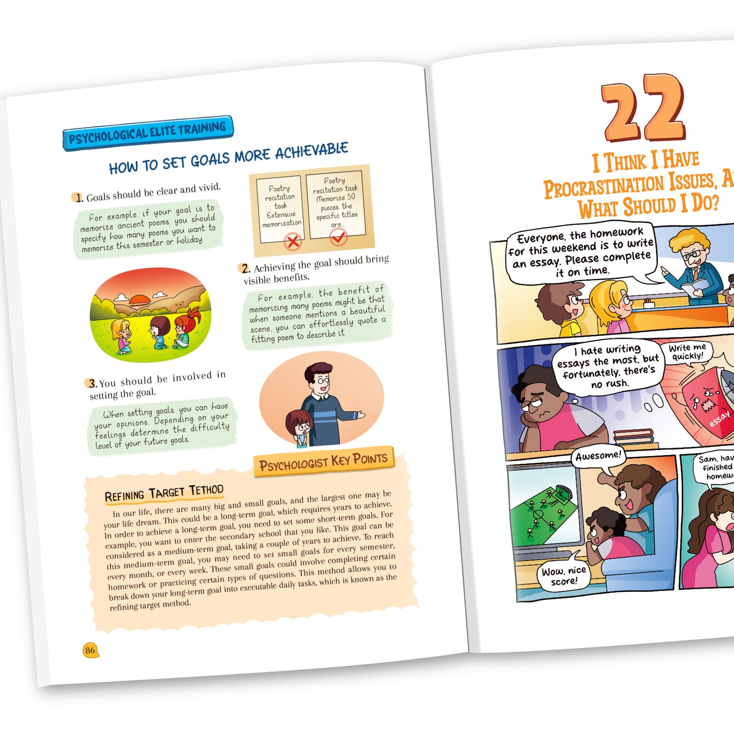【TIKBOOKS】Children's comic psychology Elementary school students' books for educational growth full-color comic books Paperback
