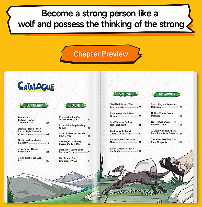 【TIKBOOKS】The Way of the Wolf: Cultivate a Winner’s Mindset and Build Unshakable Inner Strength (Caricature: The Wolf Code)