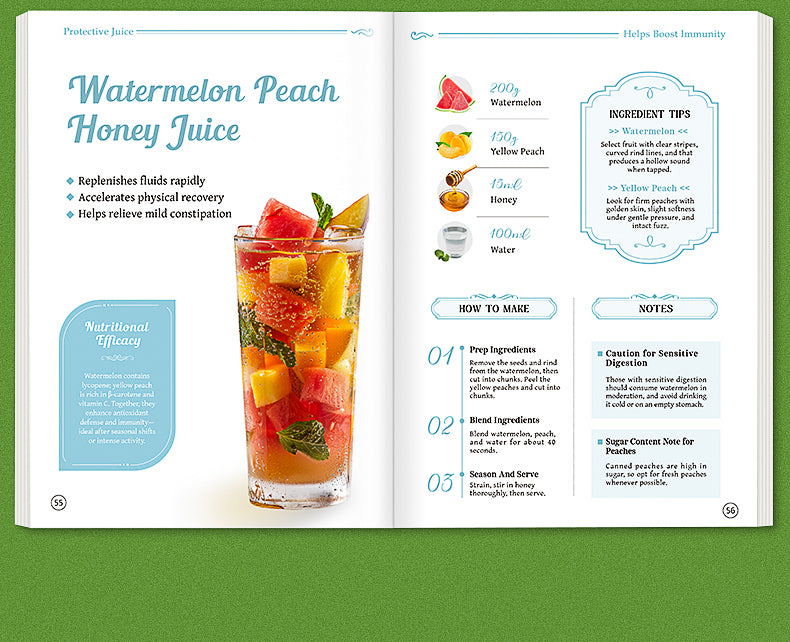 【TIKBOOKS】Daily One Cup of Vegetable and Fruit Juice Recipe: Nutritious Breakfast Family Easy-to-Handle Cookbook