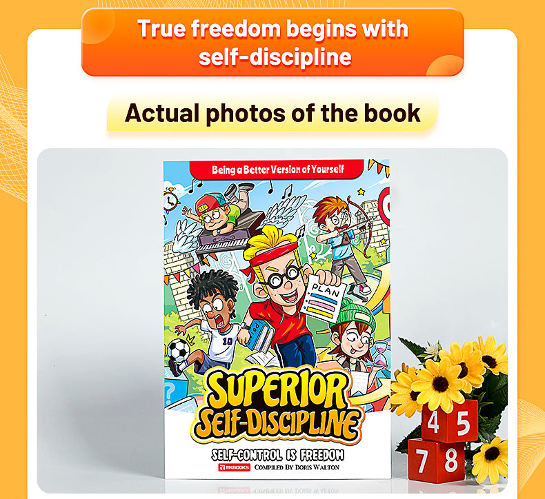 【TIKBOOKS】Comic fun white control ability enlightenment book.Comic Fun self-control children’s enlightenment book to improve self-control to achieve self-growth Paperback – Picture Book, May 27, 2025