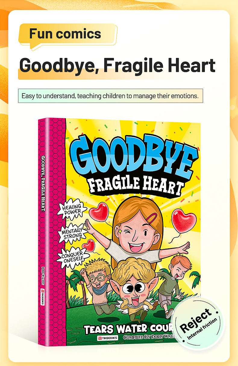 【TIKBOOKS】Goodbye, glass-hearted children's picture books, popular science comics, elementary school students' extracurricular reading books, children's spiritual growth books
