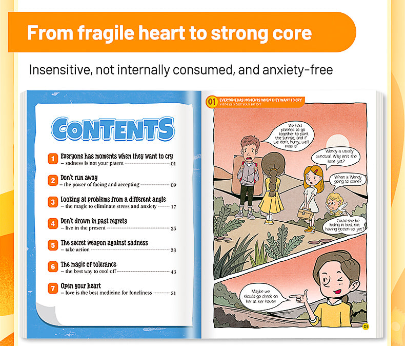 【TIKBOOKS】Goodbye, glass-hearted children's picture books, popular science comics, elementary school students' extracurricular reading books, children's spiritual growth books