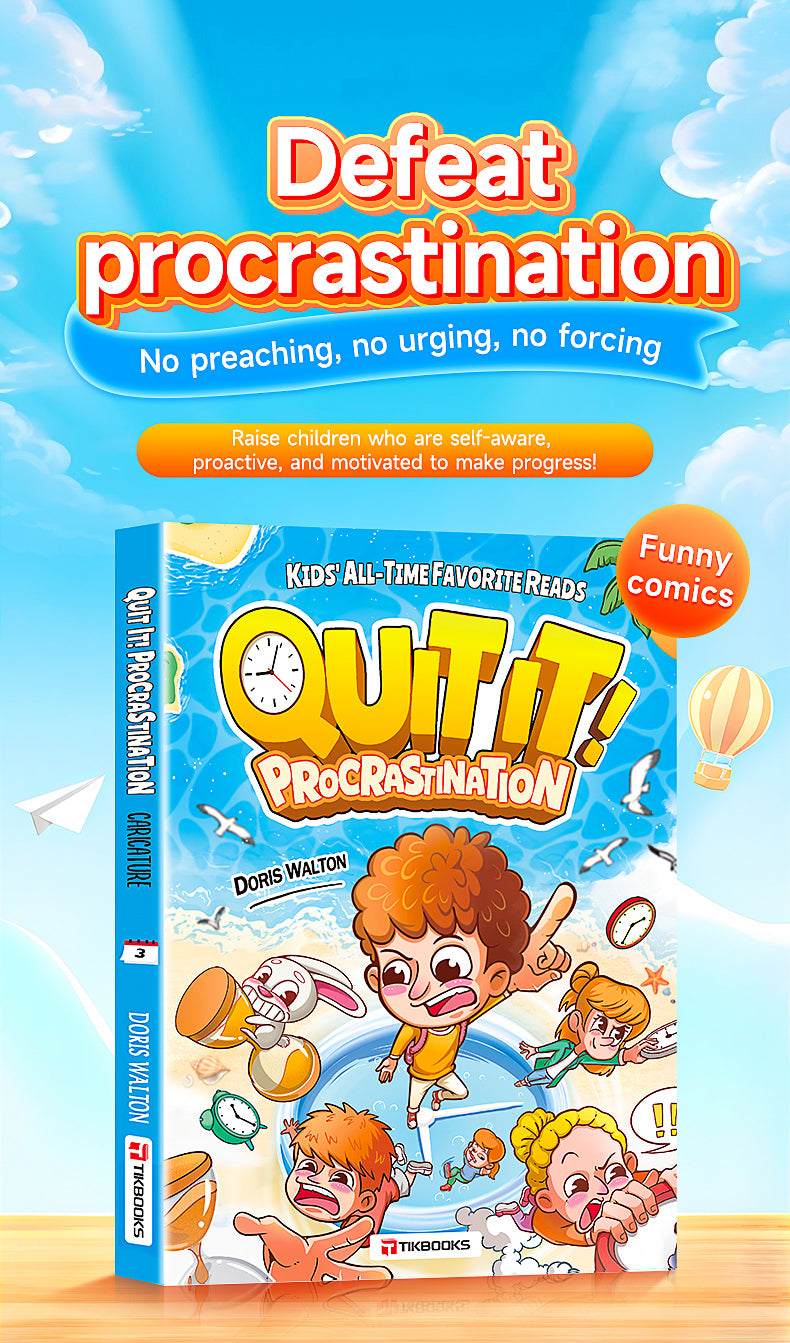 【TIKBOOKS】Beat Procrastination: The Complete System to Help Your Child Outperform 90% of Peers Paperback – Picture Book, January 1, 2023