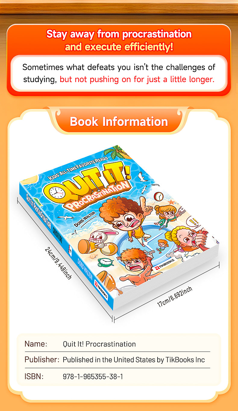 【TIKBOOKS】Beat Procrastination: The Complete System to Help Your Child Outperform 90% of Peers Paperback – Picture Book, January 1, 2023